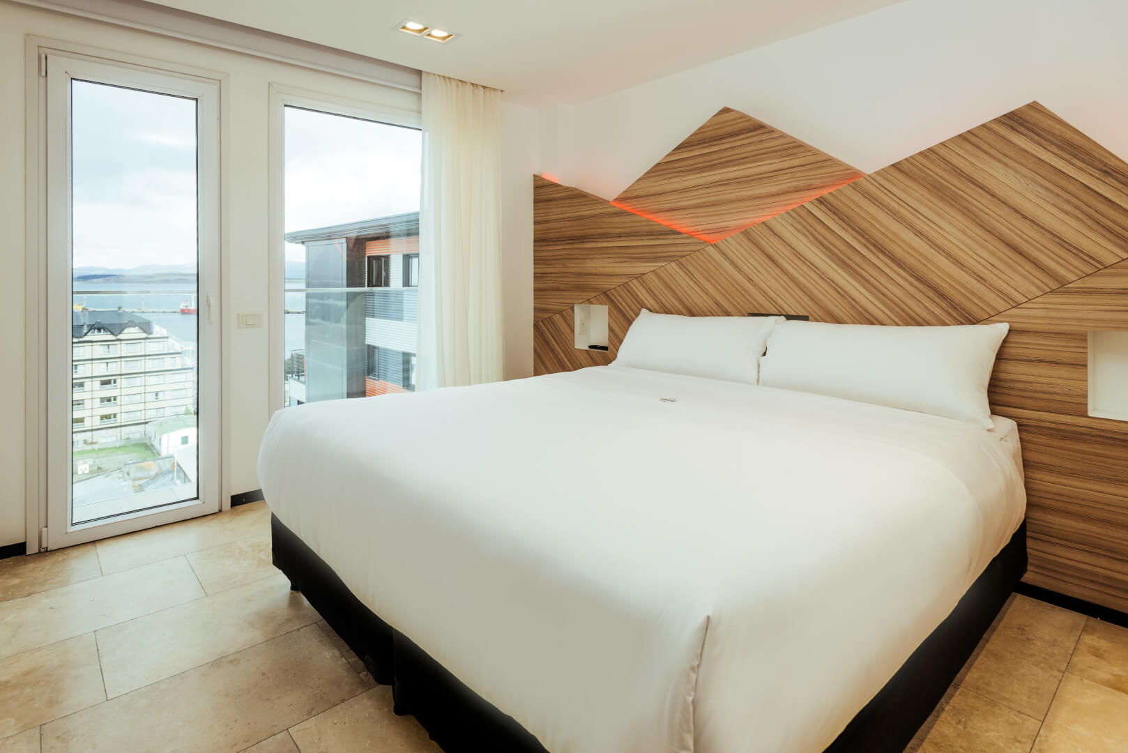 Original House — bedroom facing the Beagle Channel