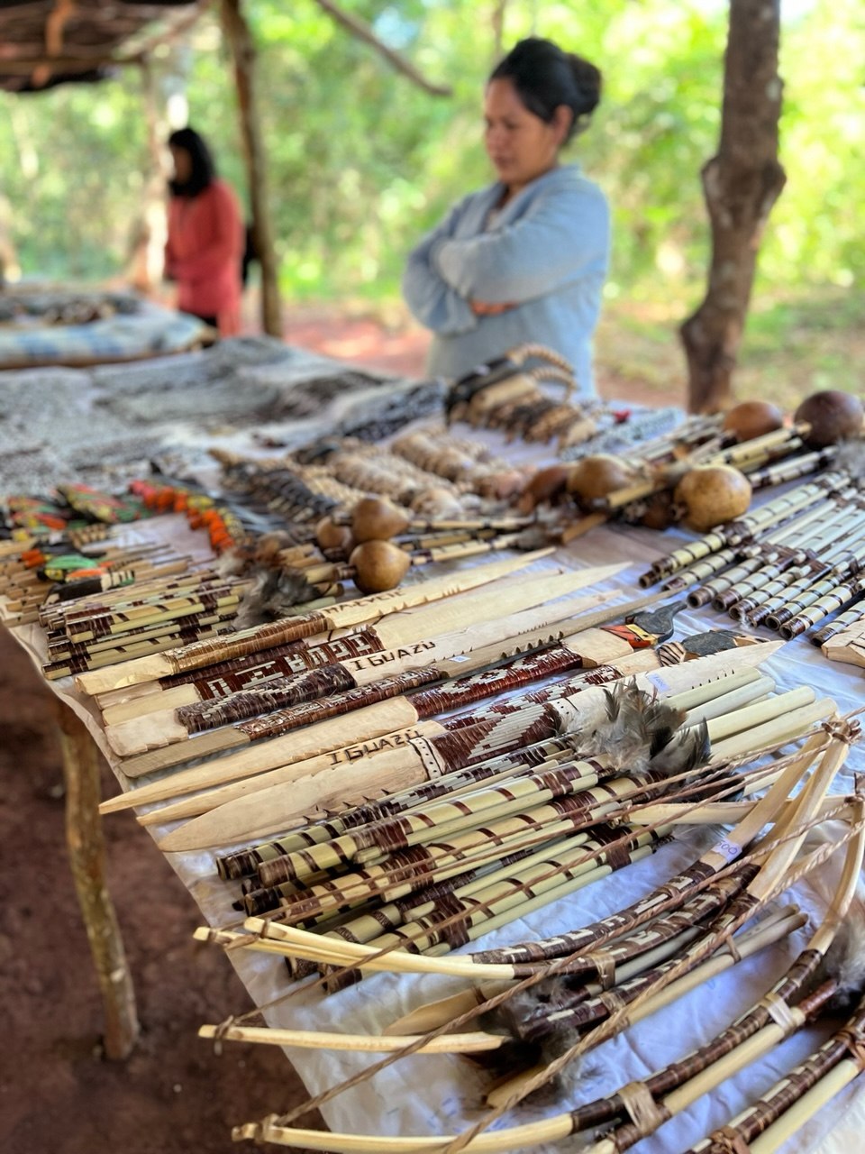 Guaraní handcrafts at an indigenous community