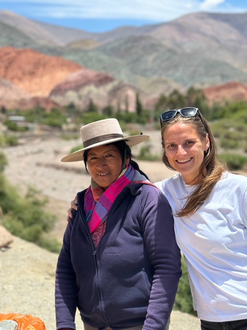 Meeting locals in the Quebrada de Humahuaca